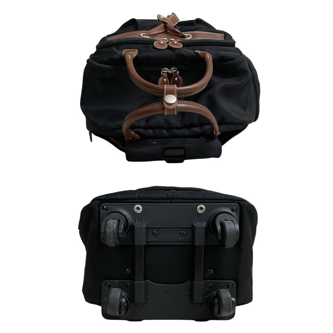 《超美品》カナナプロジェクト キャリーバッグ トート リボン ４輪 ブラック 黒