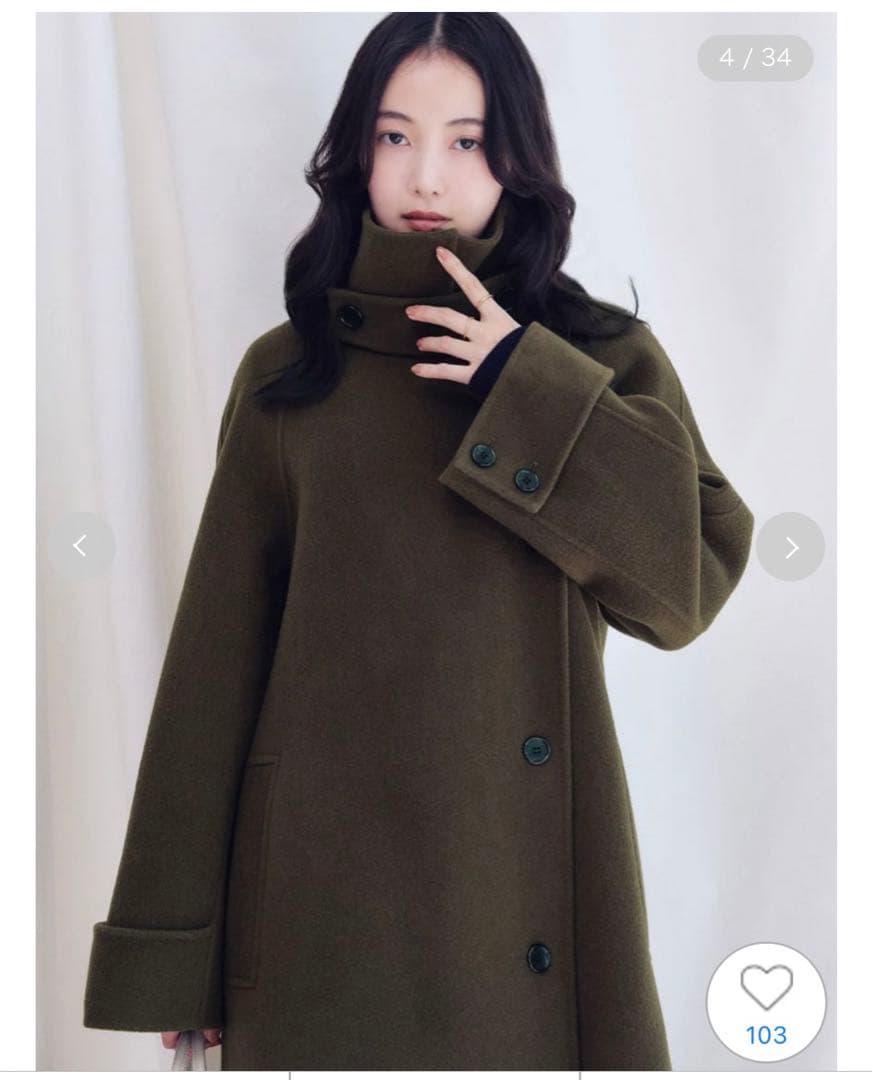 SNIDEL HIGH QUALITY バルマカンリバーコート