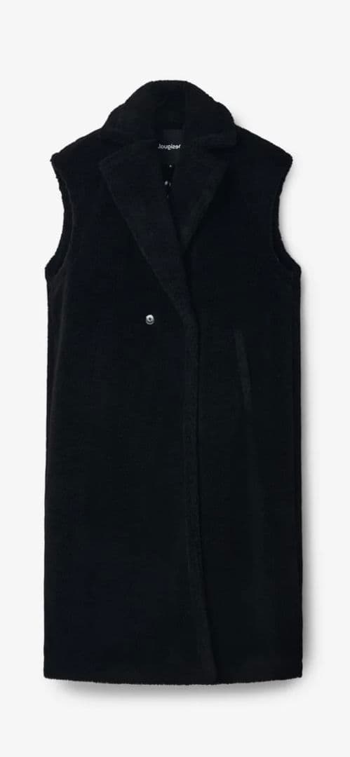 デシグアル　ウールロングジレ　Sサイズ　ブラック