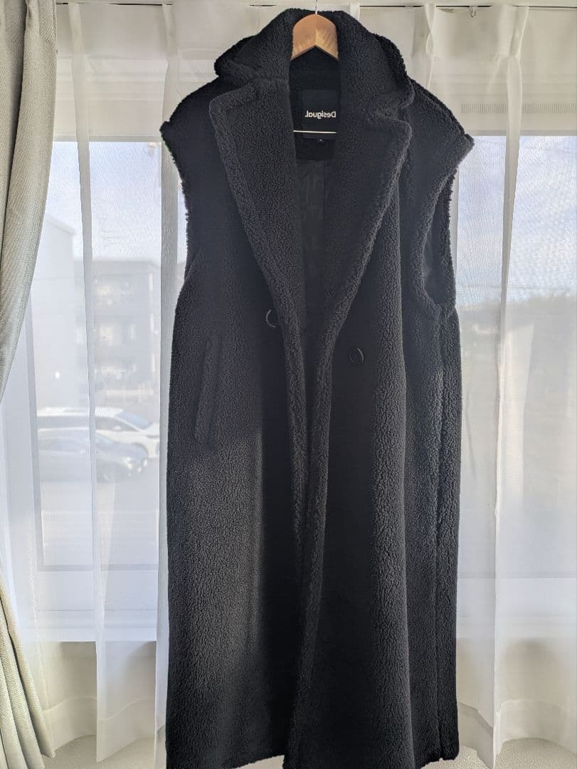 デシグアル　ウールロングジレ　Sサイズ　ブラック