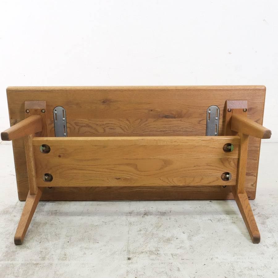 値下ウニコ アディ センターテーブル 幅100cm オーク材 棚付きローテーブル