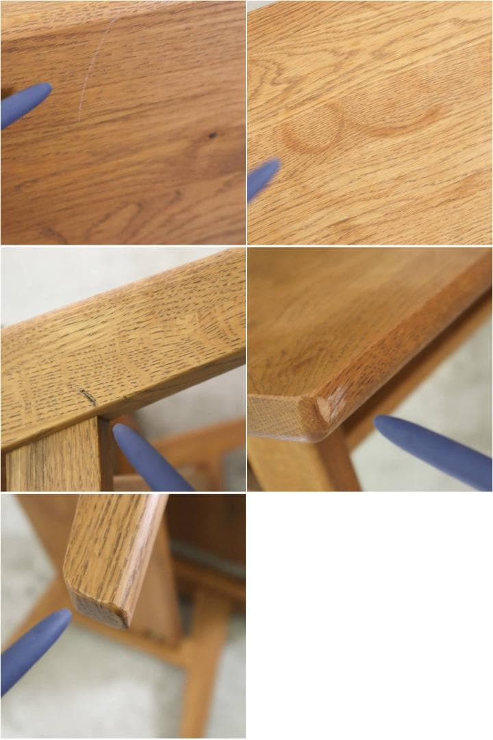 値下ウニコ アディ センターテーブル 幅100cm オーク材 棚付きローテーブル