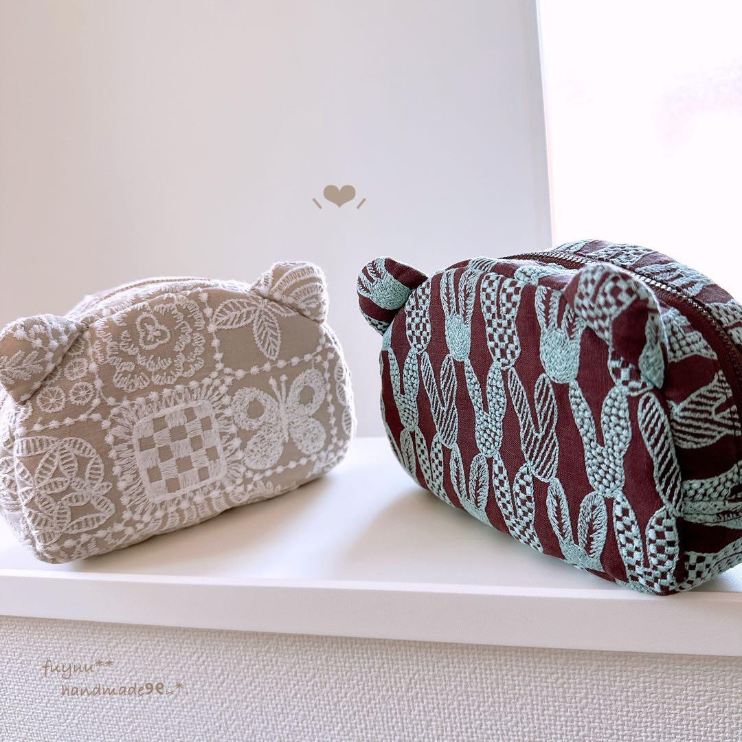 確認ページですꕤ︎︎ハンドメイド ミナペルホネン bear pouch