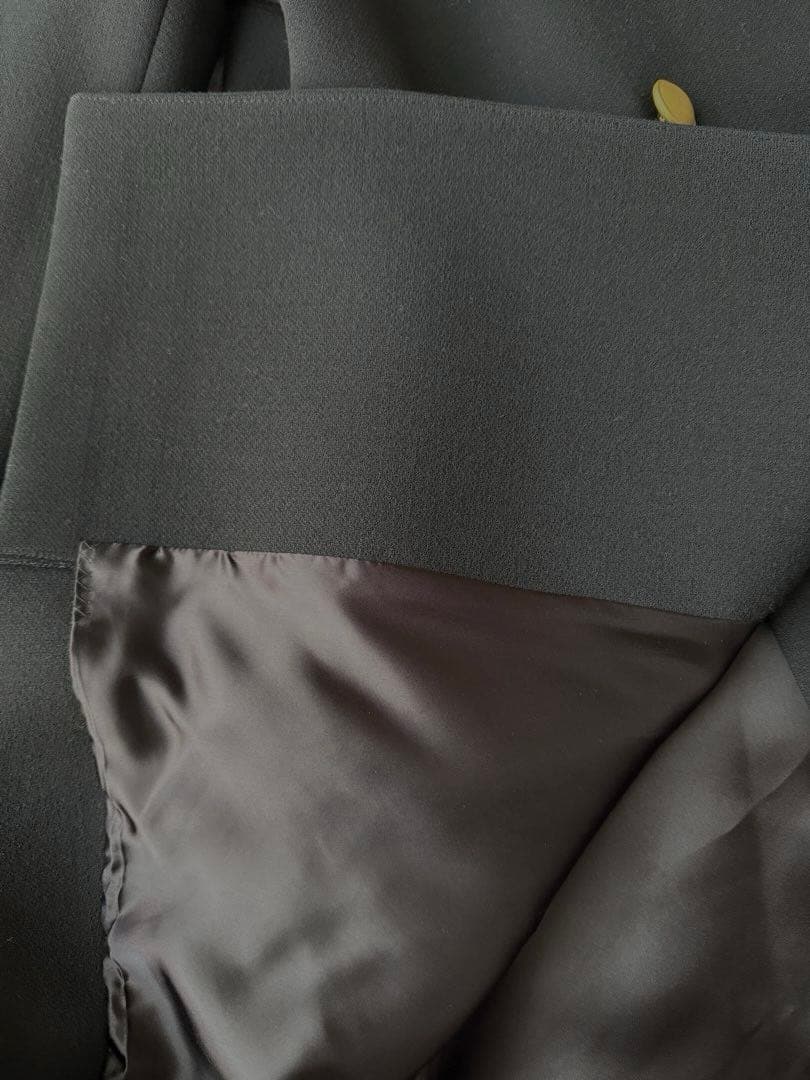 J&M Davidson ダブルブレスト ウールコート ブラック