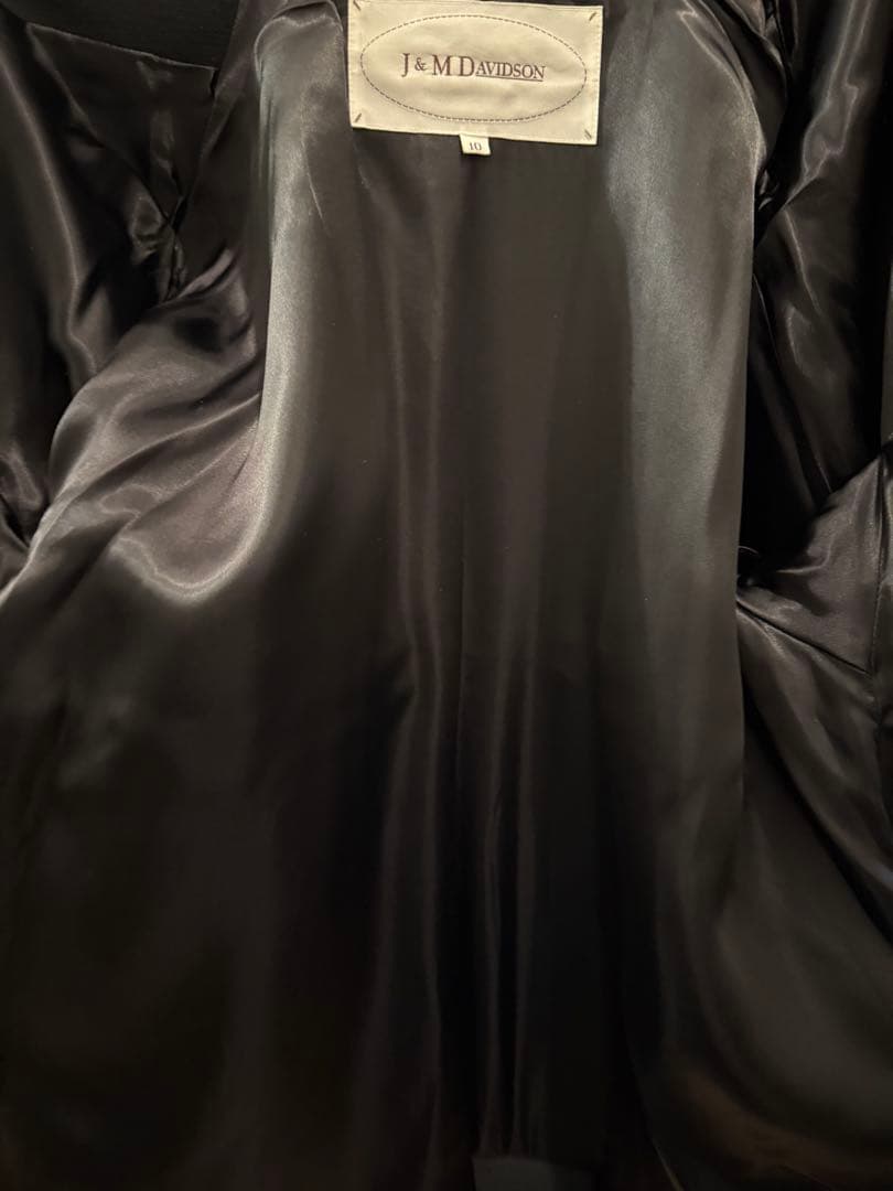 J&M Davidson ダブルブレスト ウールコート ブラック