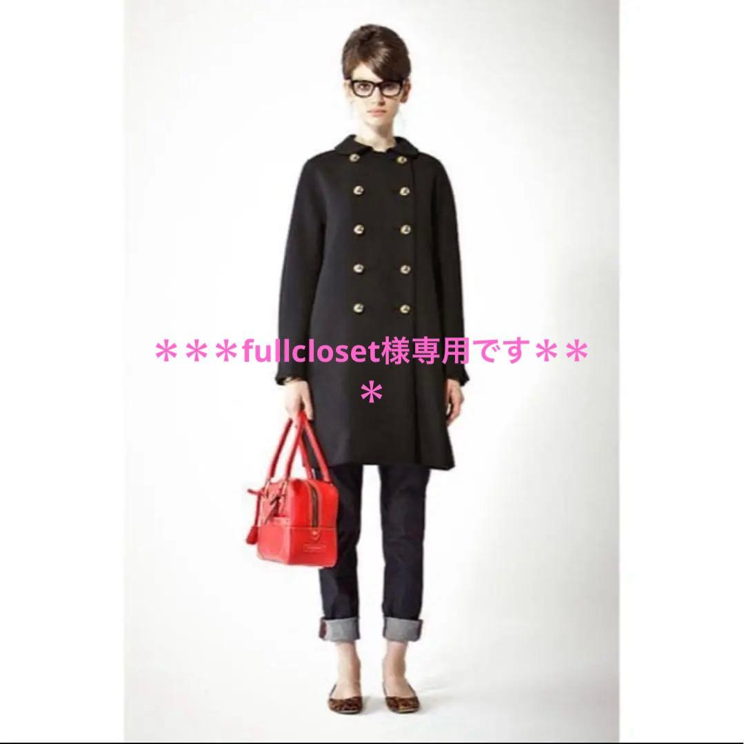 J&M Davidson ダブルブレスト ウールコート ブラック