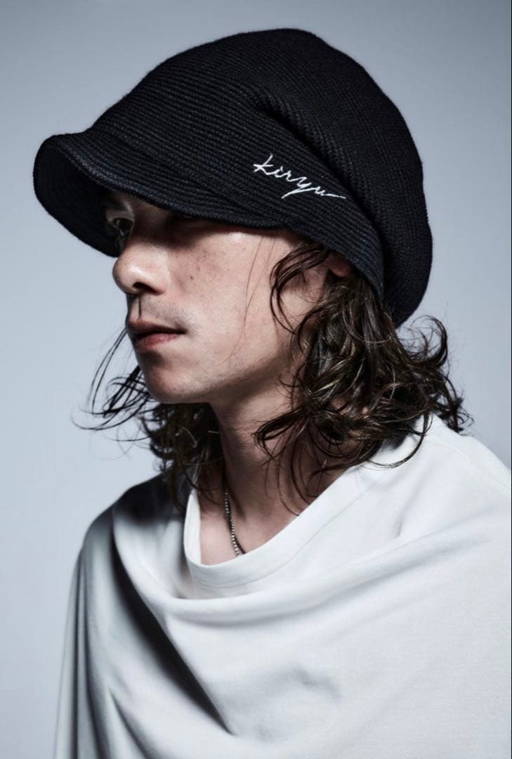 kiryuyrik刺繡入りオリジナルキャスケットブラック