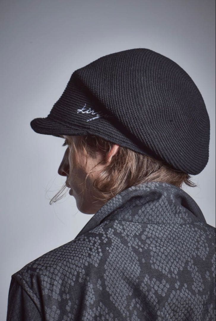 kiryuyrik刺繡入りオリジナルキャスケットブラック