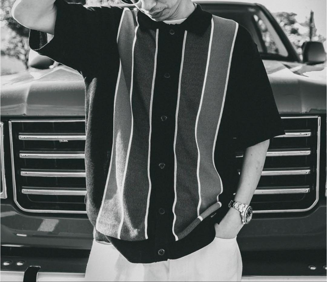 オレオレオ 　Time is onリンクス フロントパネル ニット 半袖