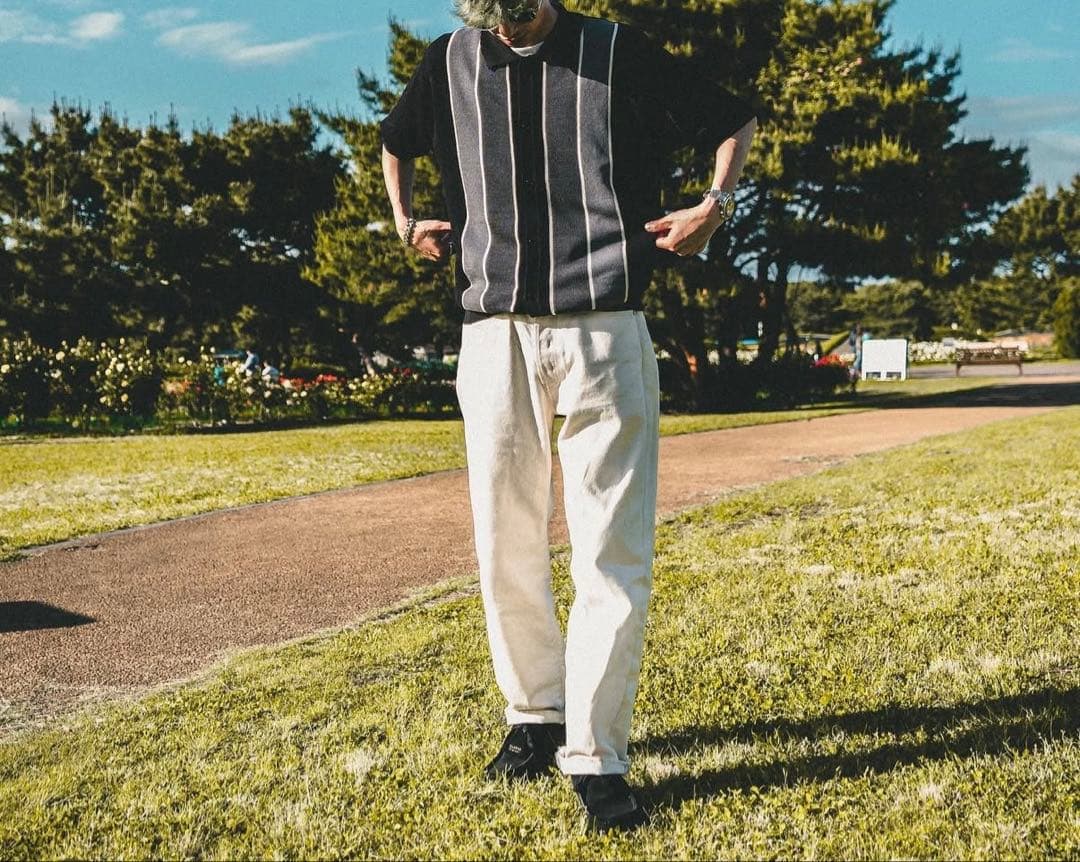 オレオレオ 　Time is onリンクス フロントパネル ニット 半袖