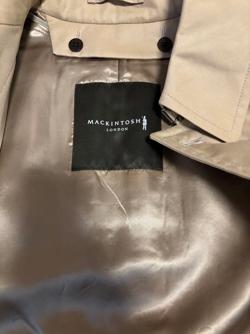 【美品】マッキントッシュロンドン　 ベージュ トレンチコート チェック裏地