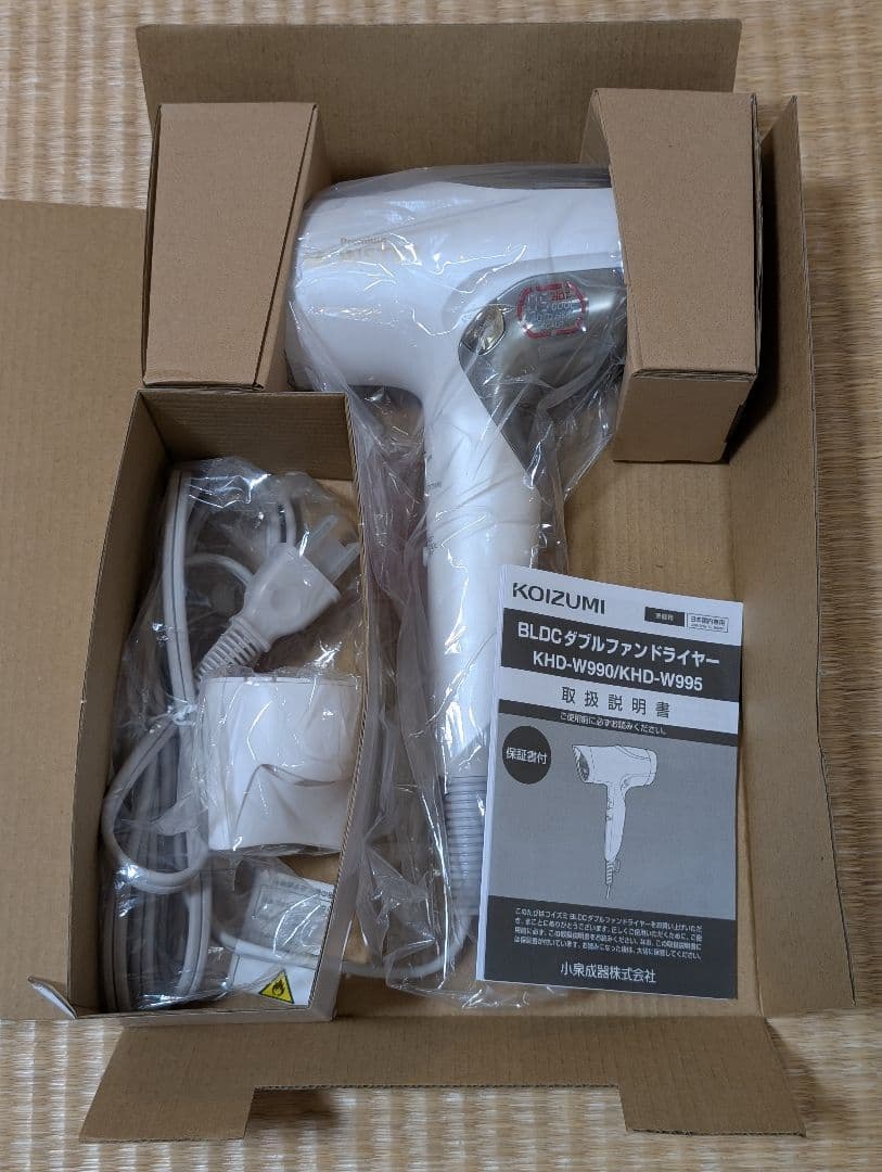 【新品】コイズミヘアードライヤープレミアムモンスター ホワイト KHD-W990