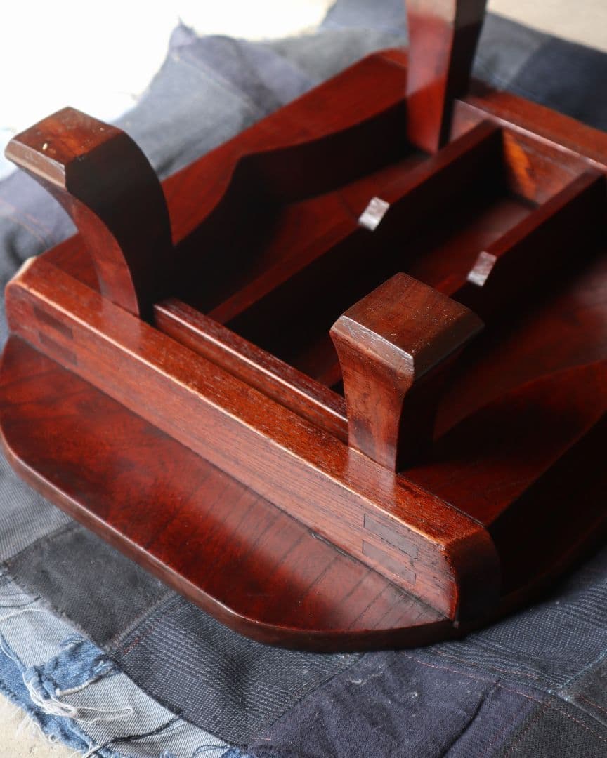 値下げ 総欅(ケヤキ)材の豆ちゃぶ台　古道具 古家具 ローテーブル レトロ 座卓