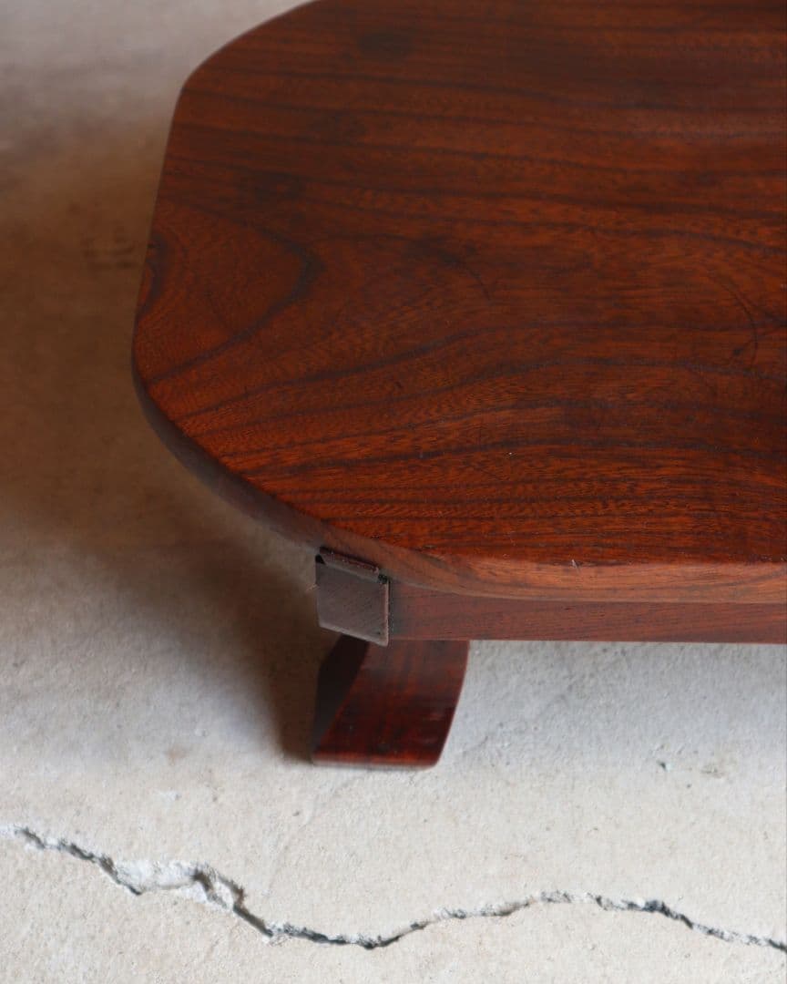 値下げ 総欅(ケヤキ)材の豆ちゃぶ台　古道具 古家具 ローテーブル レトロ 座卓