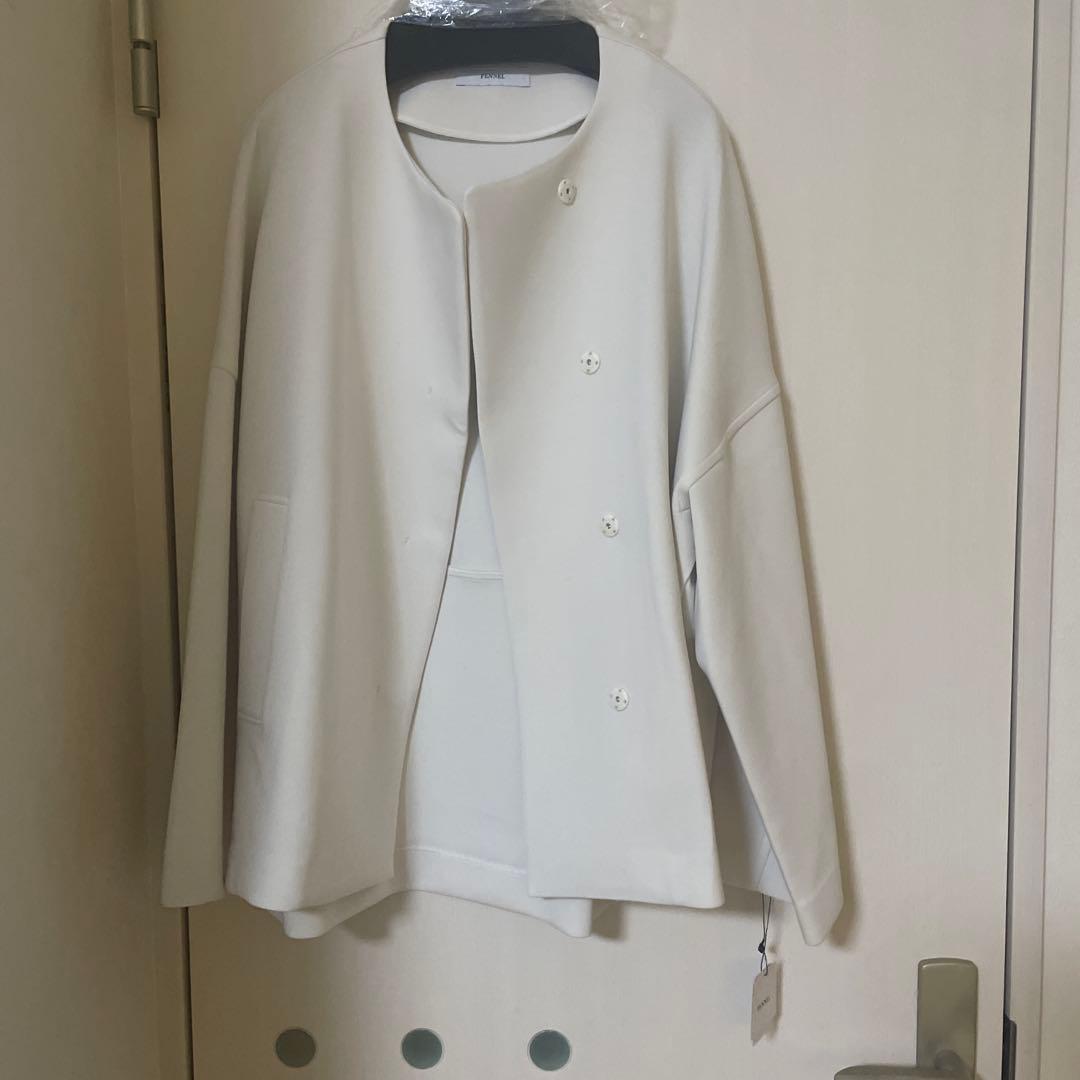 【新品】ヤマダヤ　福袋　fennel ノーカラーミドルポンチコート　アイボリー