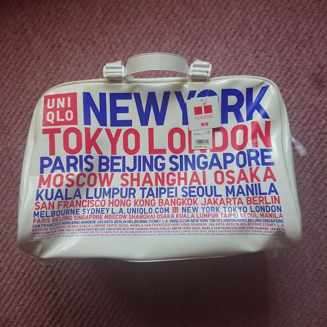 に*く様 新品未使用 ユニクロ 錦織圭 ボストンバッグ エナメル ホワイト②