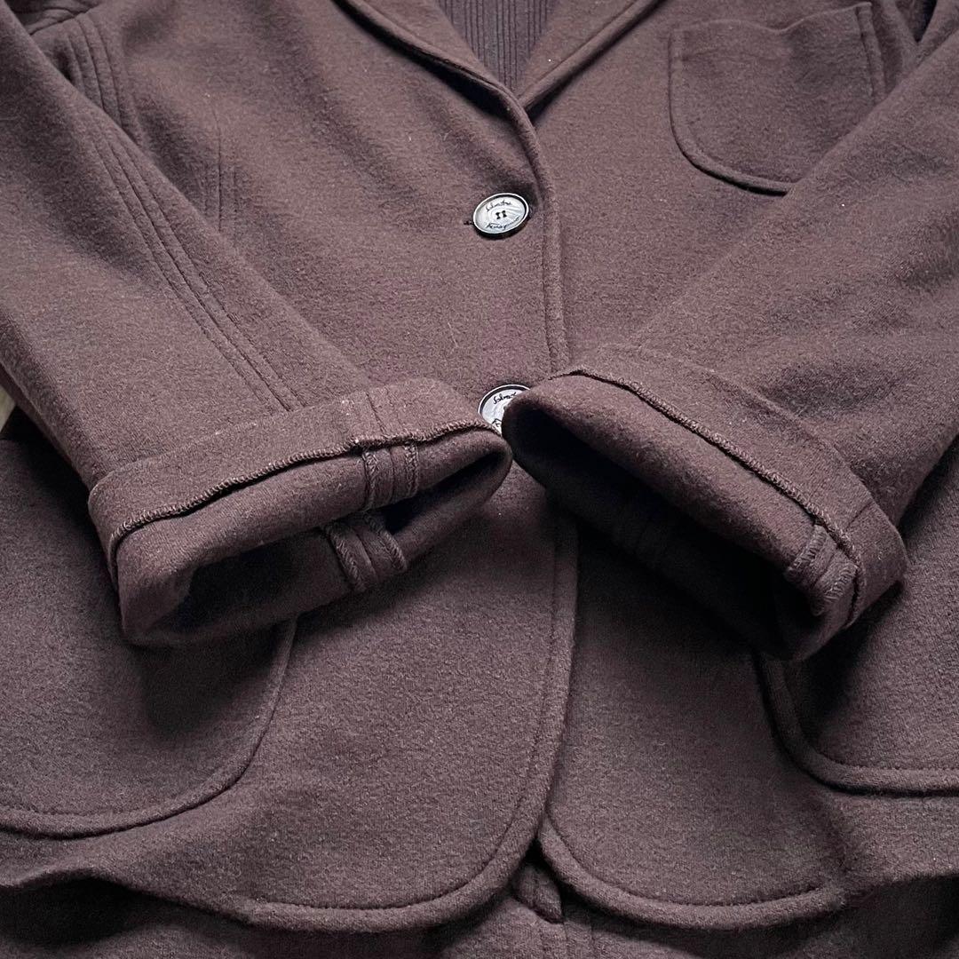 Salvatore Ferragamo ブラウンカシミヤ混スカートスーツ上下