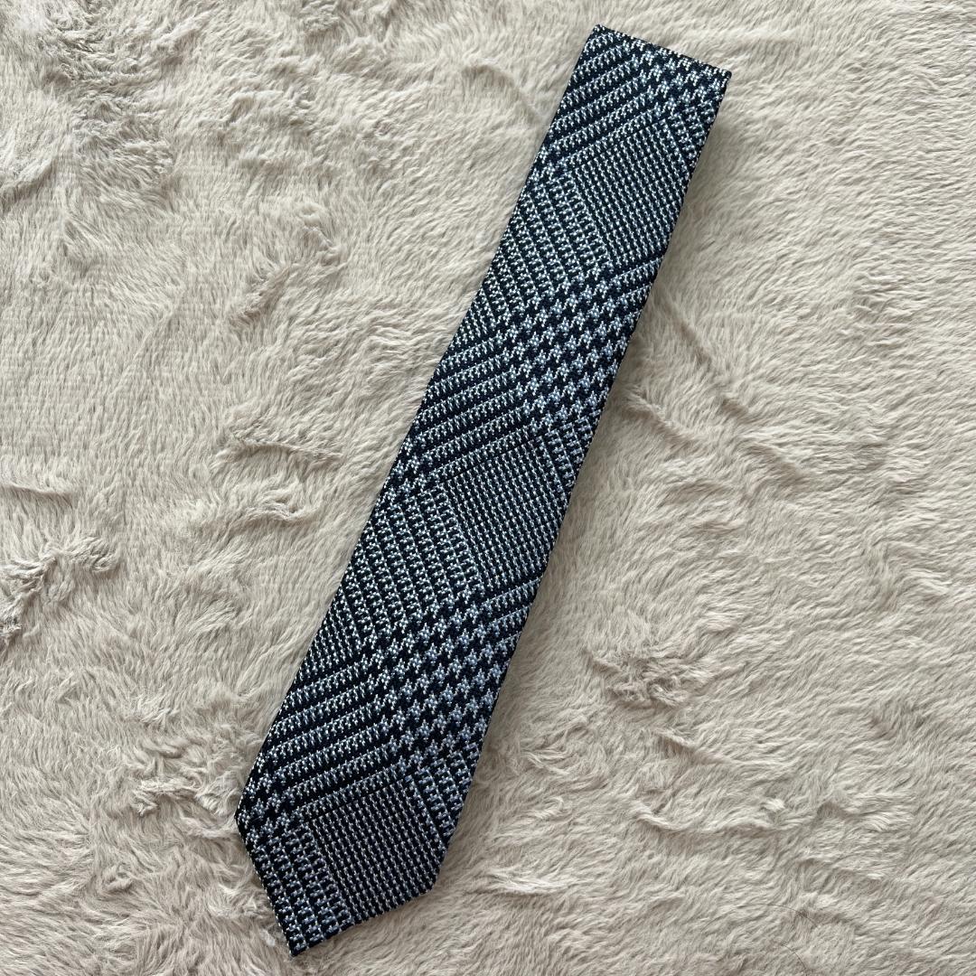 TOM FORD トム フォード ネクタイ グレンチェック シルク イタリア製