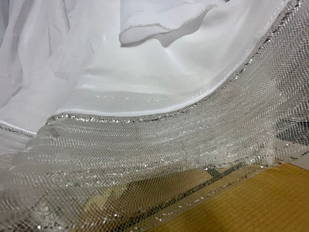 社交ダンスドレス 青紫と白 ビジュー装飾 お値下げしました。