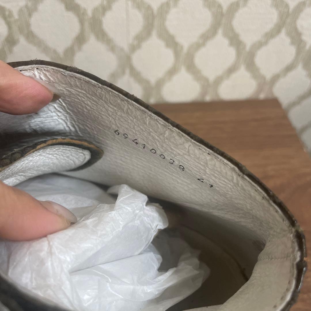 Hiromutakaharaクロコ型押しレースアップブーツ41