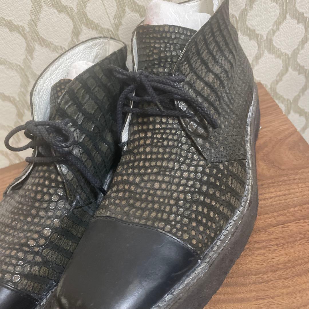 Hiromutakaharaクロコ型押しレースアップブーツ41