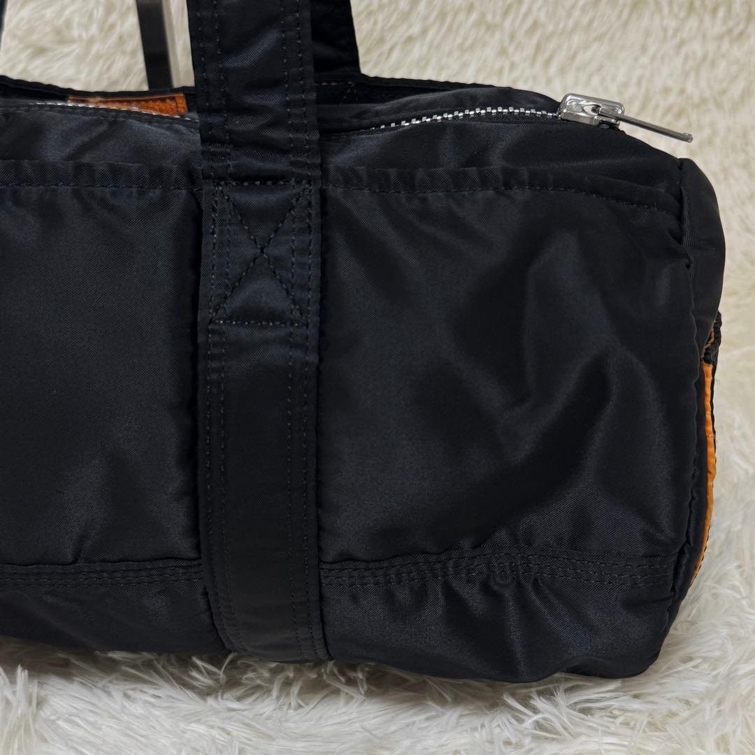 ✨美品✨　PORTER ポーター ミニボストン ドラムバッグ ブラック　タンカー
