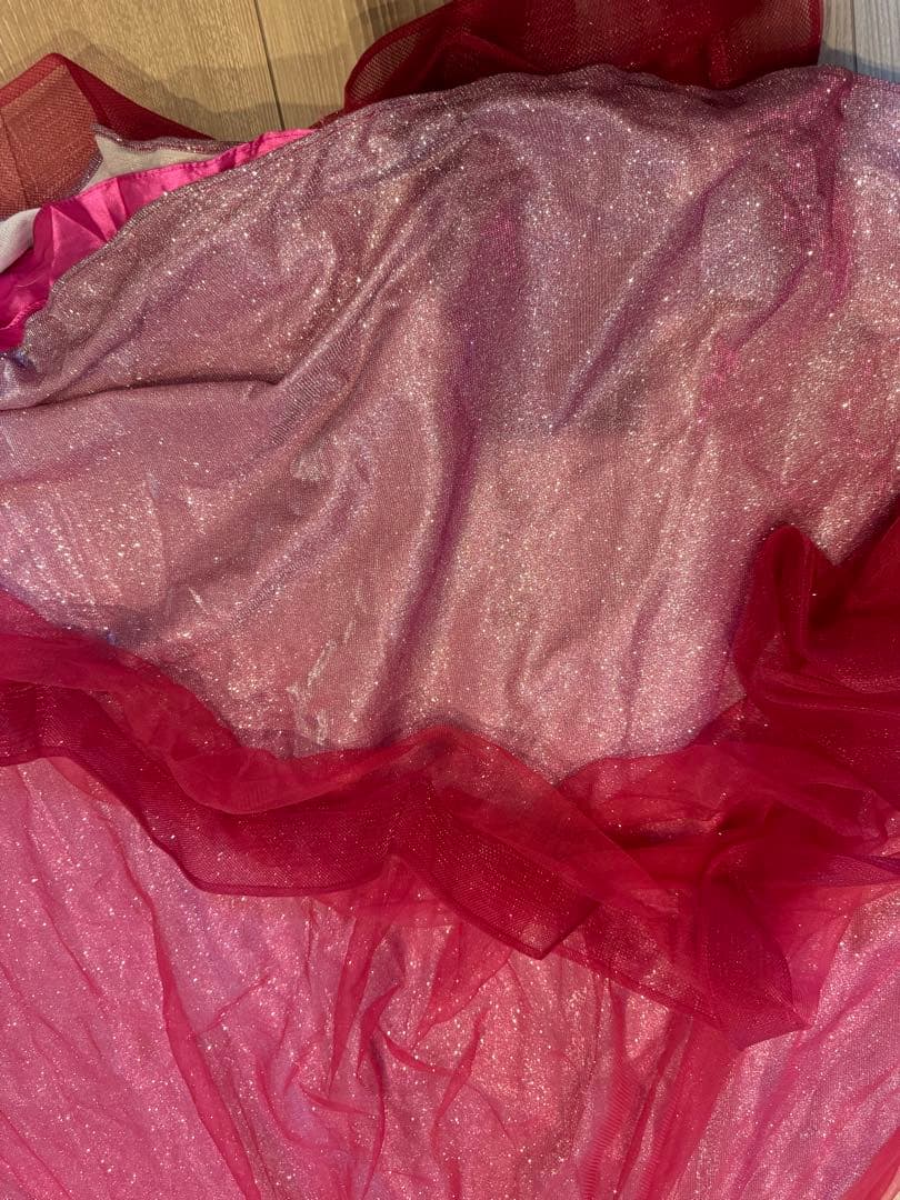 ✨華やかなビビッドピンク×ラメのロングドレス✨