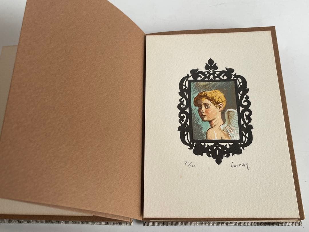 小松崎邦雄　リトグラフ石版画集 12の天使たち専用本型木箱付 限定本