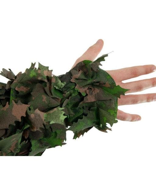 サバゲー装備 ギリースーツ 上下セット フェイスマスク付き 迷彩 3Dリーフ