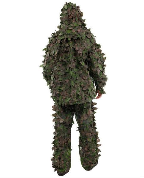 サバゲー装備 ギリースーツ 上下セット フェイスマスク付き 迷彩 3Dリーフ