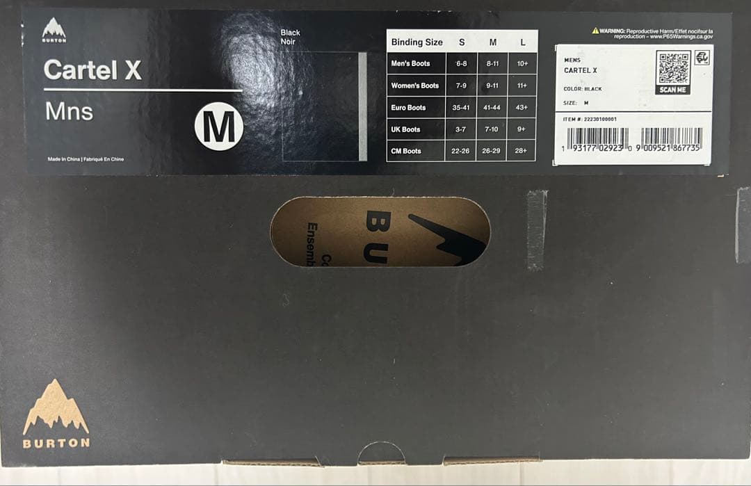 新品未使用 BURTON CARTEL X Re:Flex Mサイズ