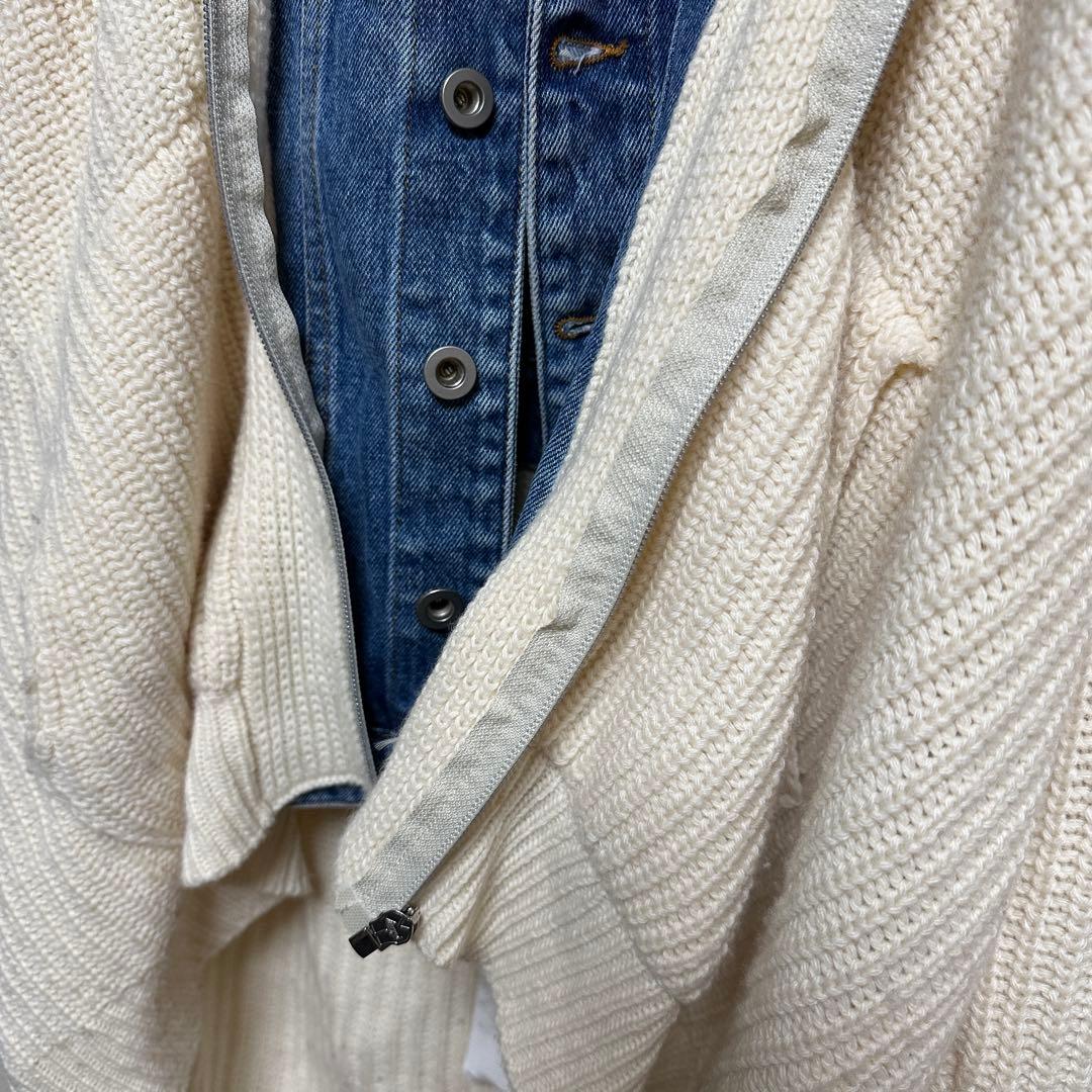 DIESEL ディーゼル　ミックスマテリアル　フェイクレイヤード　ニット＆デニム