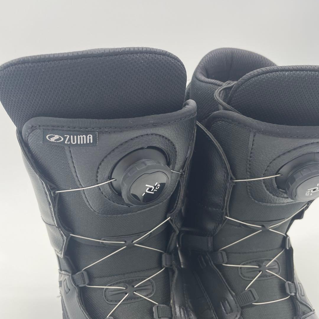 美品ZUMA スノーボードブーツ 24.5cm ブラック アウトドア