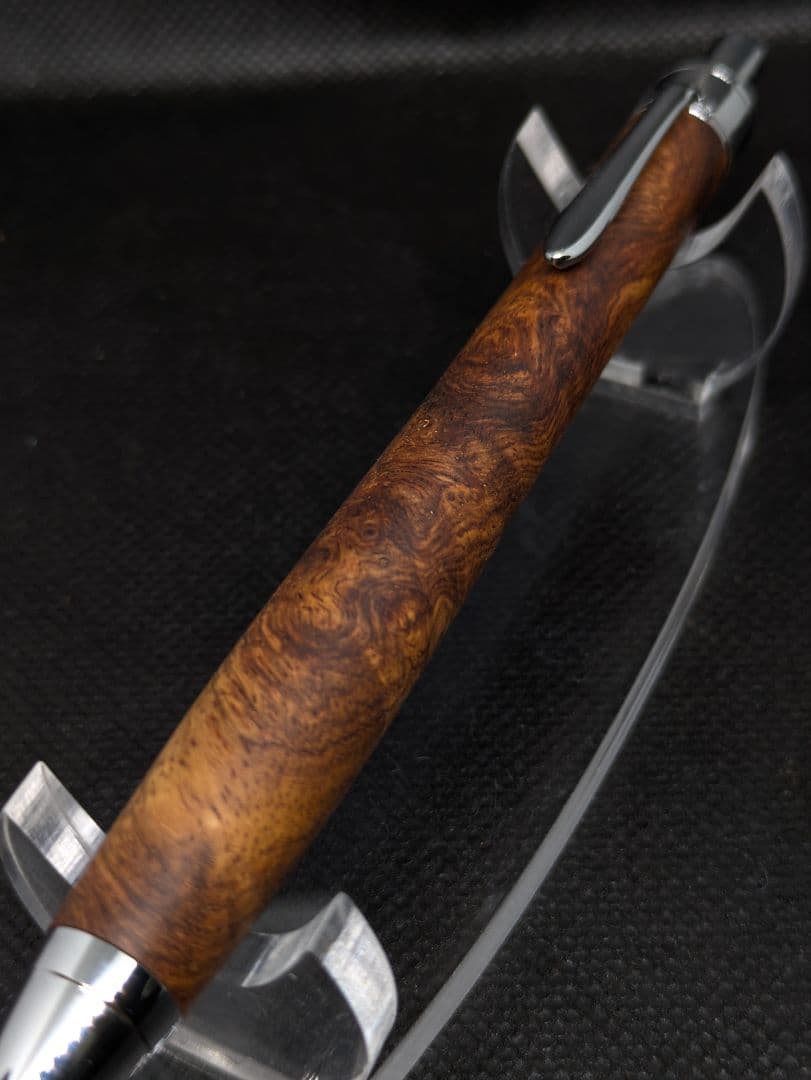 (値下げ)特上杢 アフリカローズウッド 瘤 シャーペン 工房楔監修 加藤金属