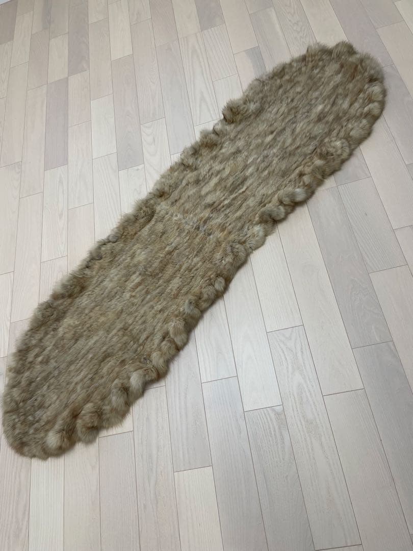 ゴールデンセーブル肉厚編み込みポンチョ ショート丈ケープ