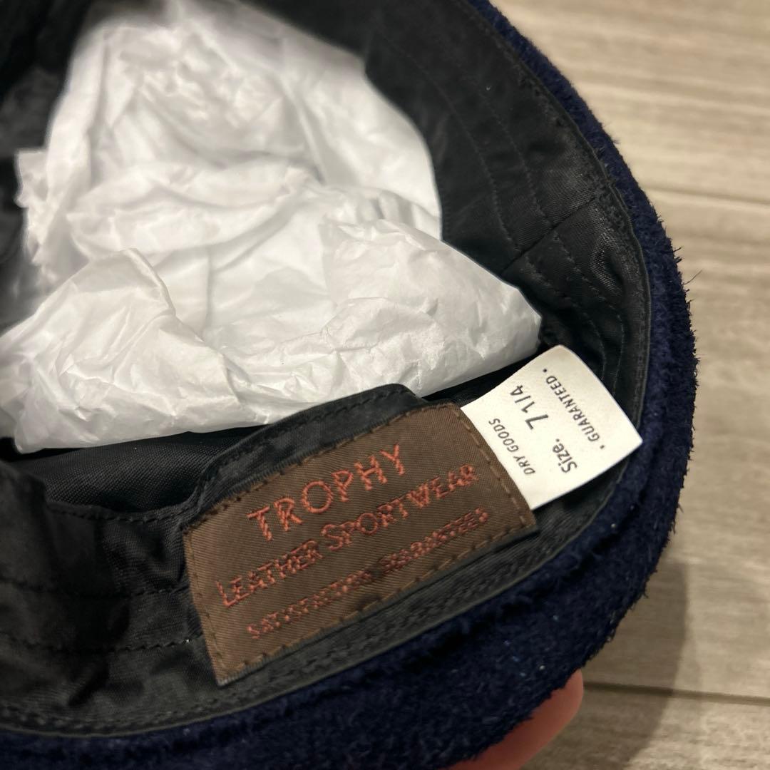 TROPHY CLOTHINGネイビー キャップ　キャスケット S/M