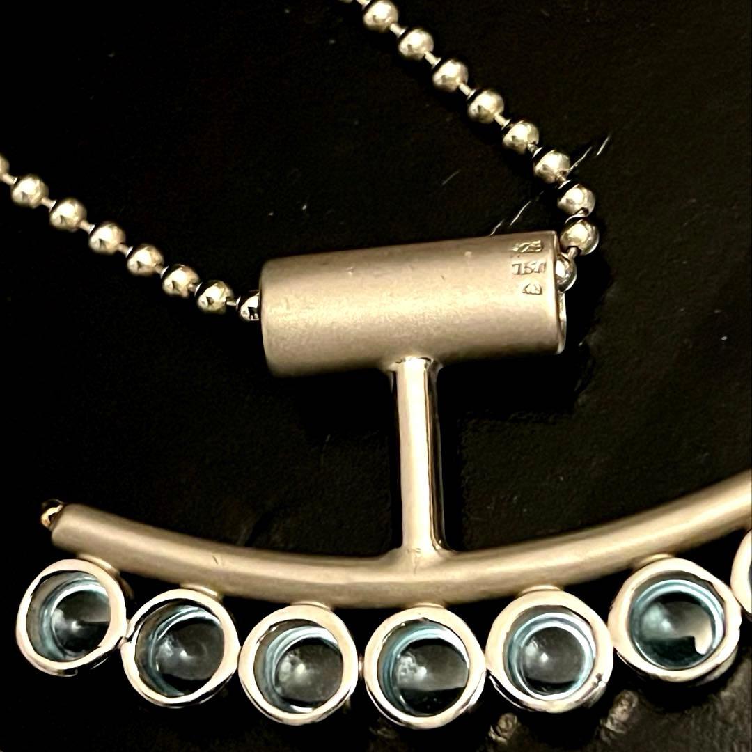 シルバー925 k18 ヴィンテージ ネックレス　ルビー　イタリア