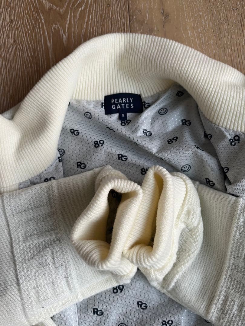 【美品】PEARLYGATES防寒ニットブルゾン