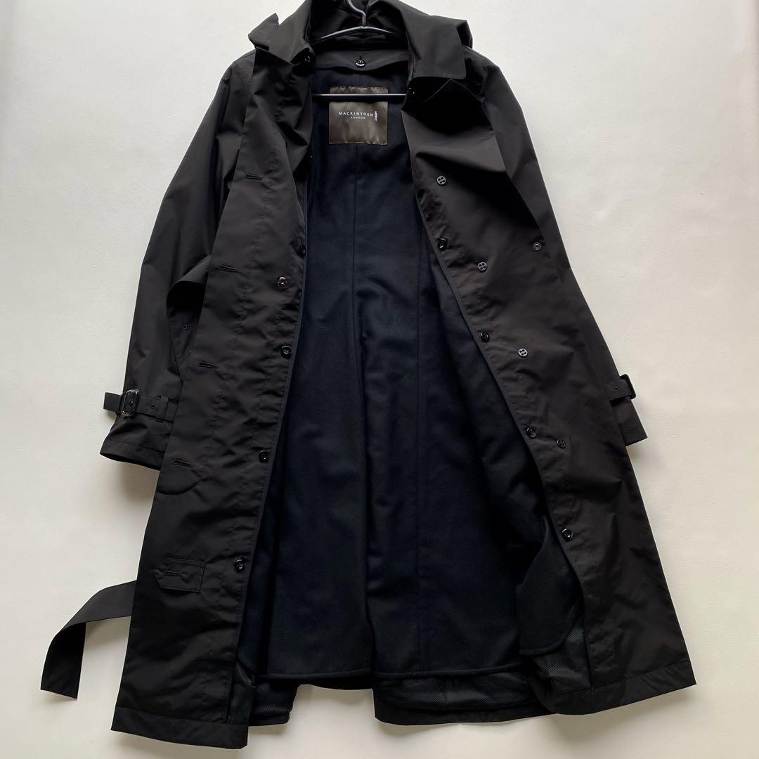 【未使用/マキシ丈】マッキントッシュ ロングライナー付コート 40 黒