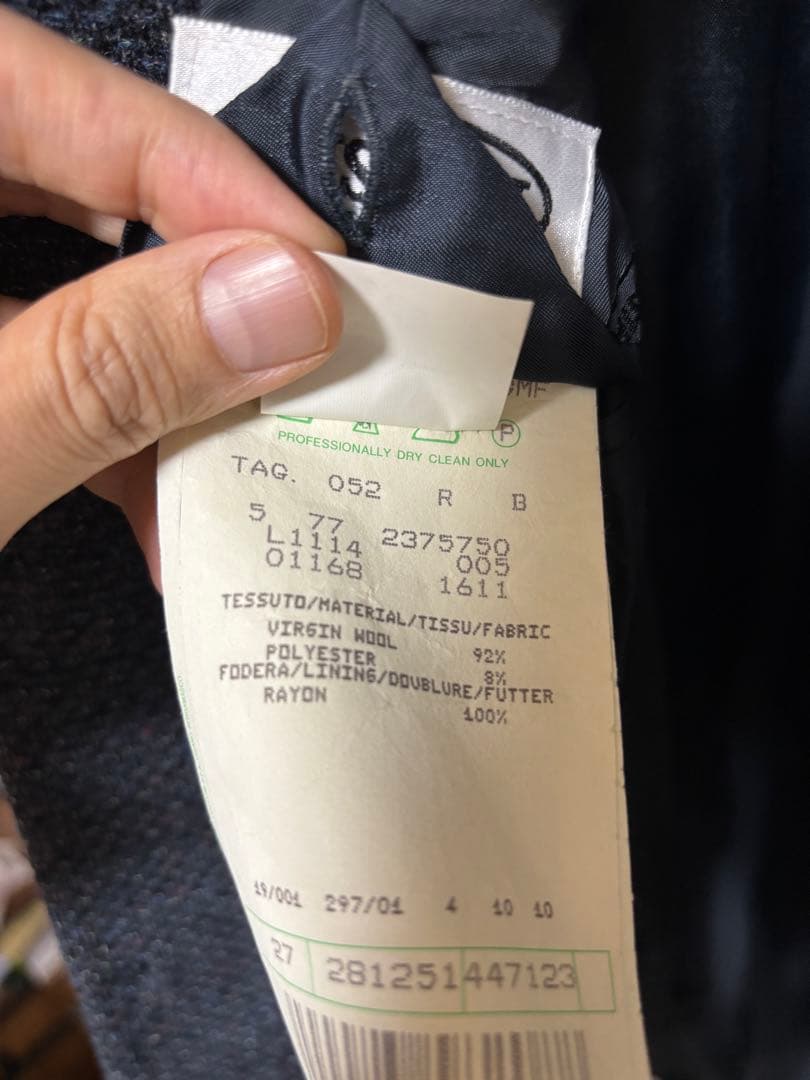 MISSONI UOMO ネイビーネップ　テーラードジャケット