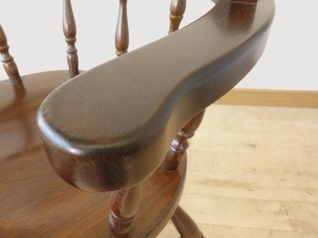 飛騨産業　キツツキ　穂高　アームチェアーA　イス　椅子　 木製　再塗装済ＵＳＥＤ