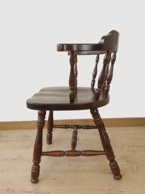 飛騨産業　キツツキ　穂高　アームチェアーA　イス　椅子　 木製　再塗装済ＵＳＥＤ