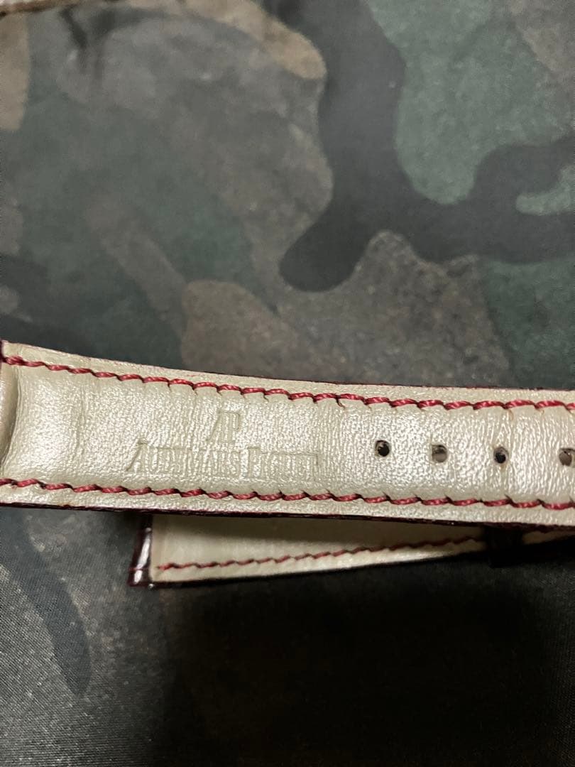 オーデマピゲ　純正ベルト　レッドステッチ　アリゲーター　20mm