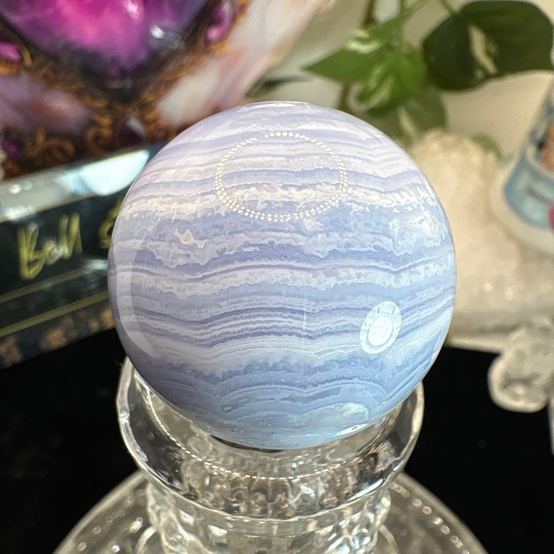 高品質 ブルーレースアゲートスフィアNo.2641