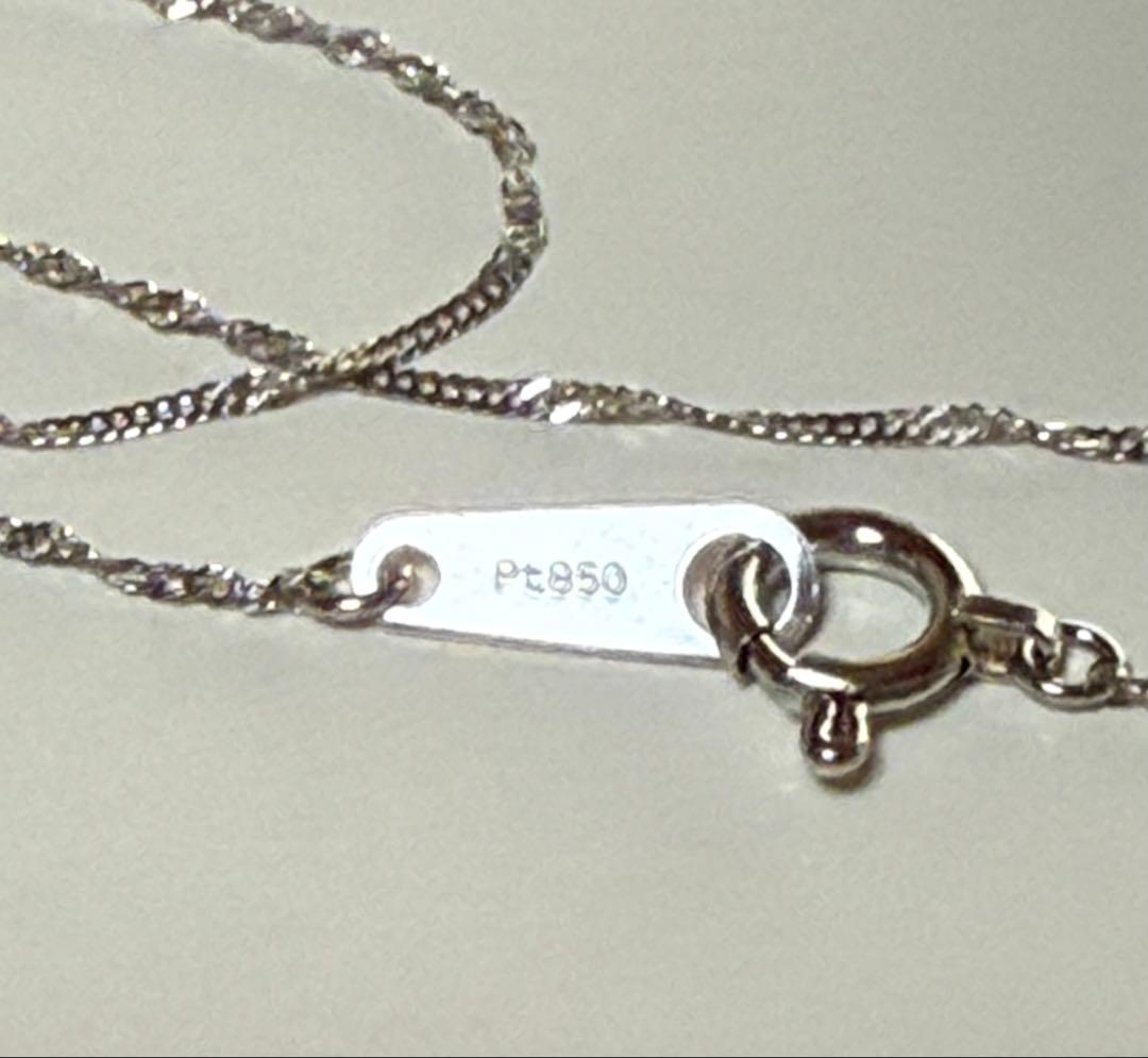 ダイヤ　プラチナ　ネックレス　オープンハート