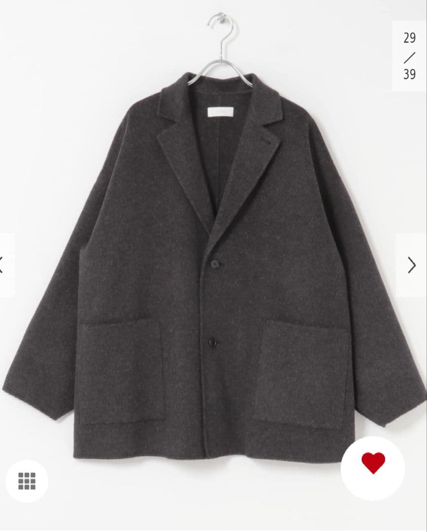 【未使用品】かぐれ　ウールテーラードショートコート 2025AW