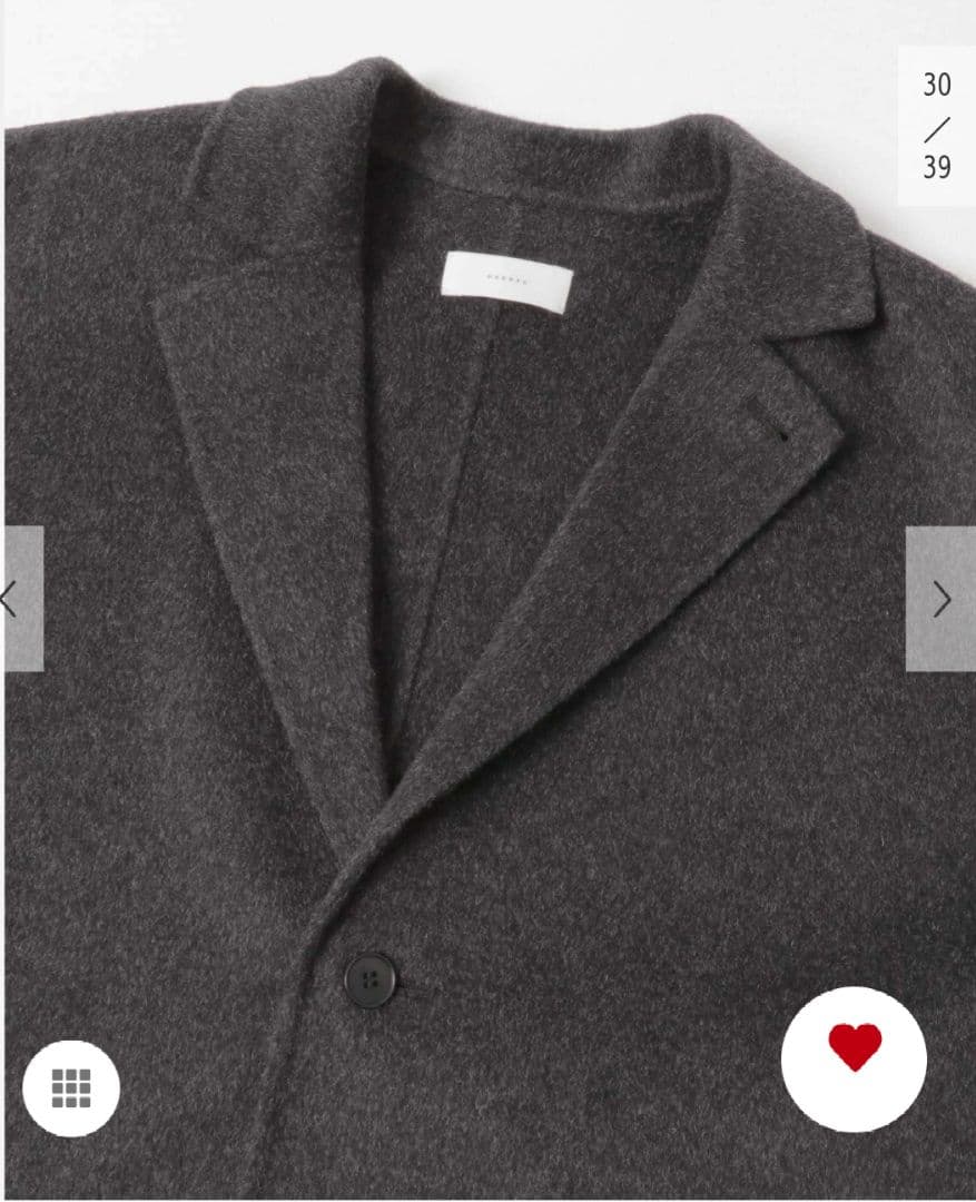 【未使用品】かぐれ　ウールテーラードショートコート 2025AW