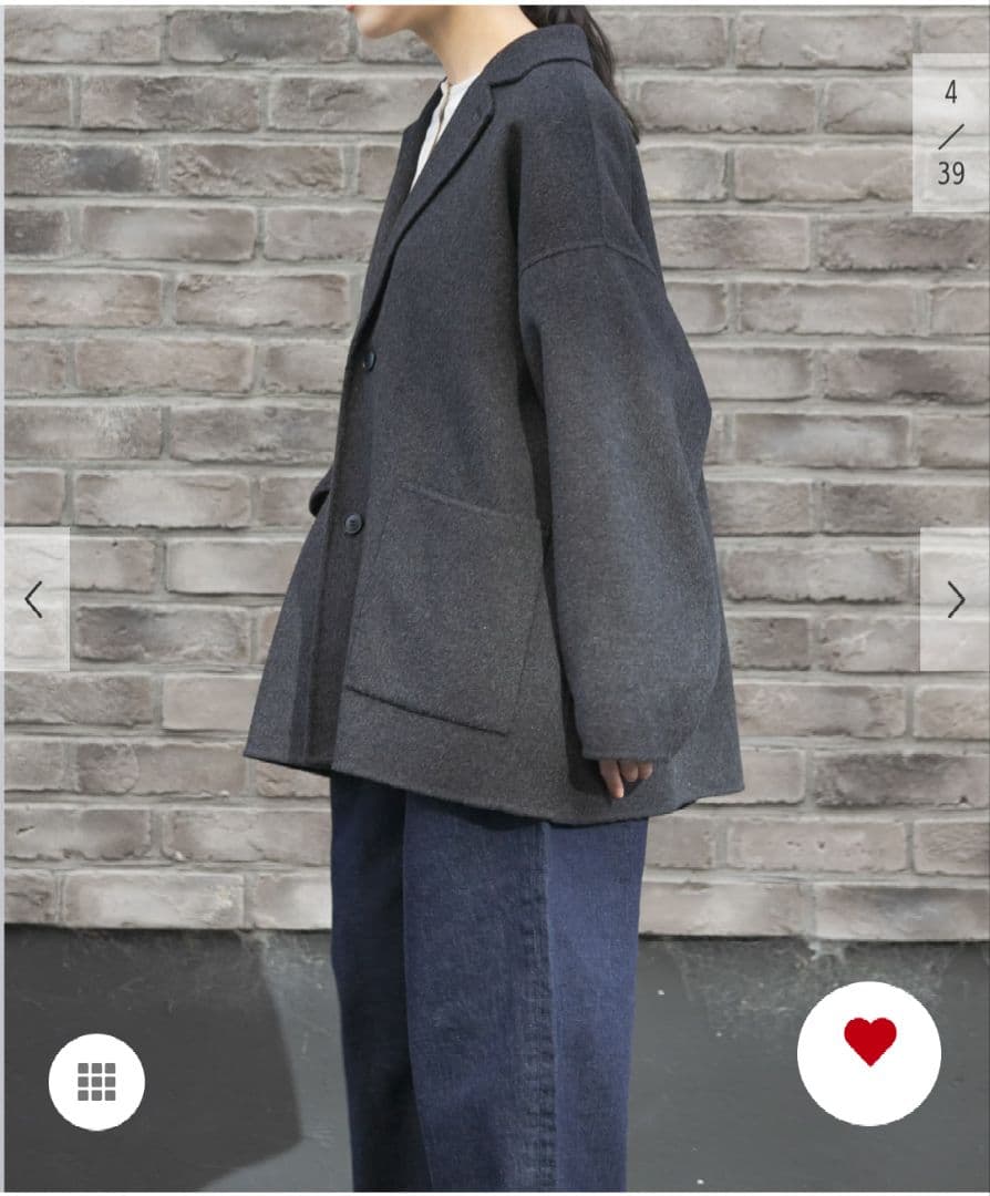 【未使用品】かぐれ　ウールテーラードショートコート 2025AW