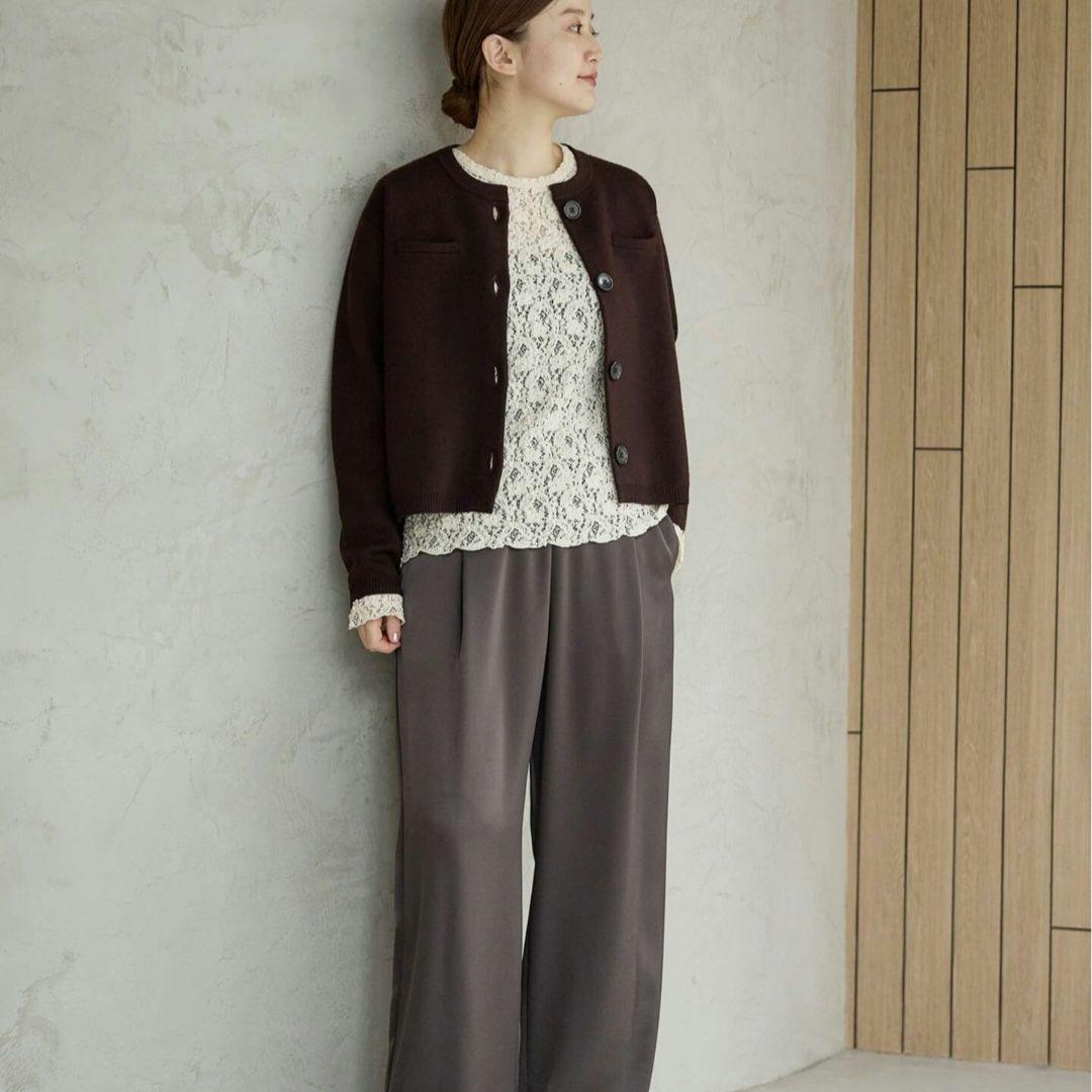 IENA　flowerストレッチレースプルオーバー（完売品）