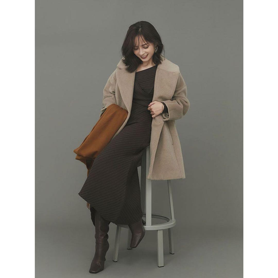 【miiさま専用】新品タグ付きanuansシャギーカラービッグコート